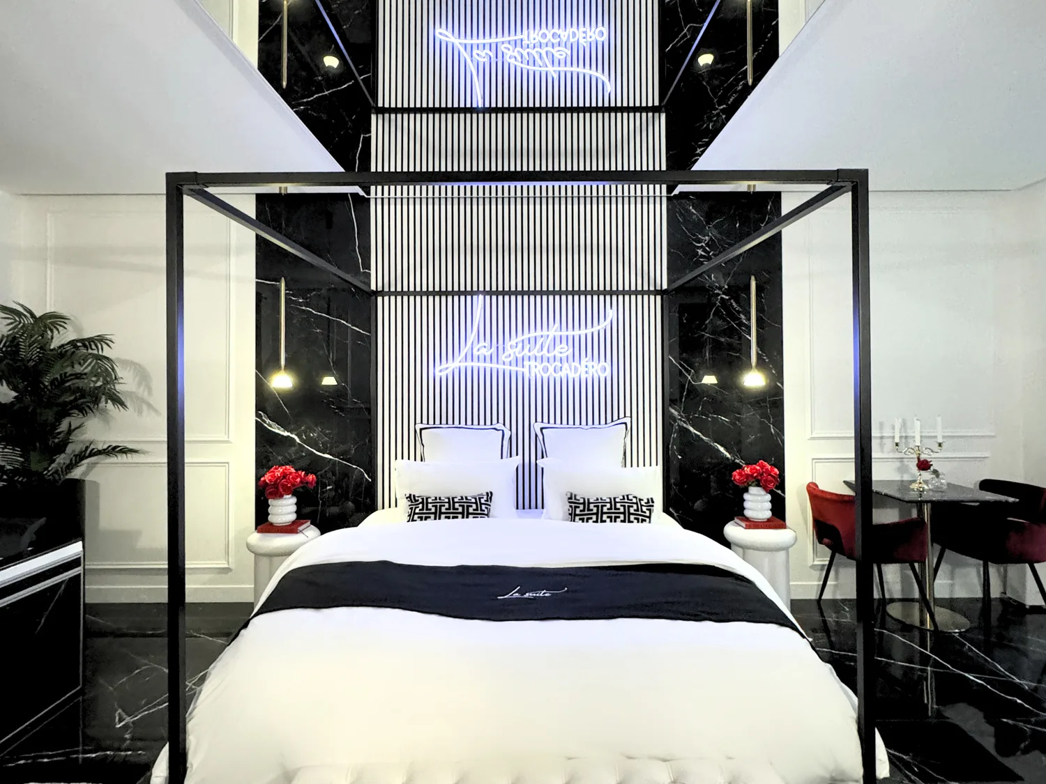Elegant bedroom at La Suite Trocadéro